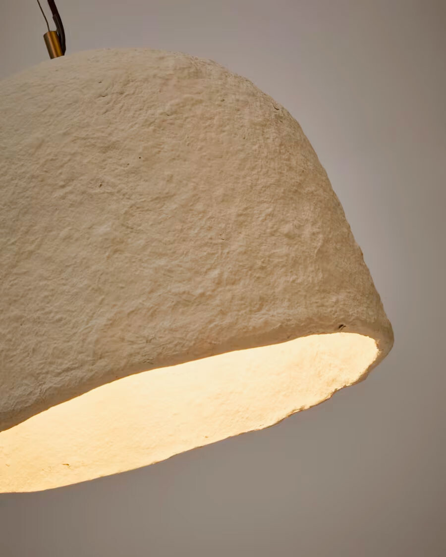 Lámpara de techo Sineu de papel maché blanco Ø 34,5 cm Lámpara de techo Sineu de papel maché blanco Ø 34,5 cm