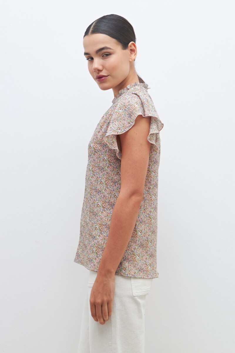 Blusa estampada multicolor
