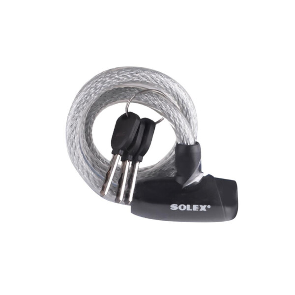 Candado Linga Con Llave Para Moto (1 Mt Largo) - Solex - Color Gris Candado Linga Con Llave Para Moto (1 Mt Largo) - Solex - Color Gris