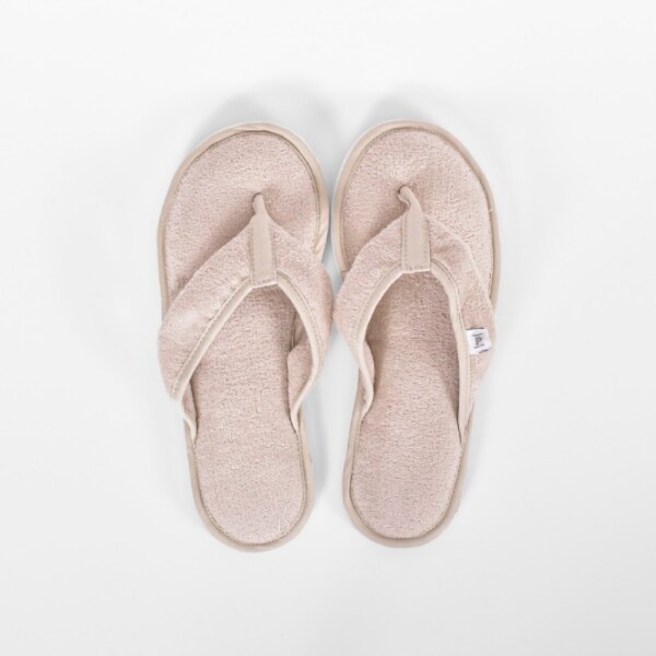 Zapatilla de Cama Velour Beige M
