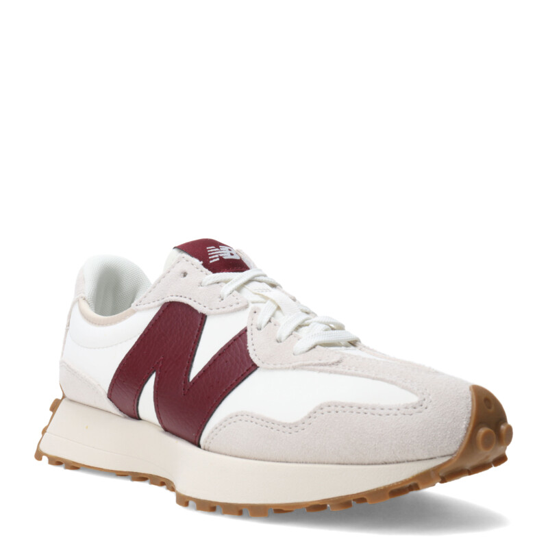 Championes de Mujer New Balance Life Style 327 Blanco - Gris - bordó