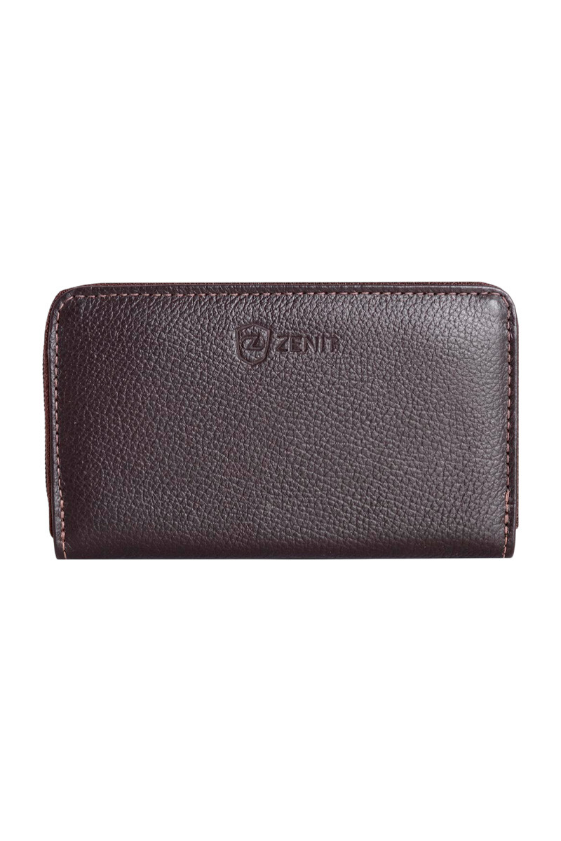 BILLETERA CUERO LARGA CAFÉ 