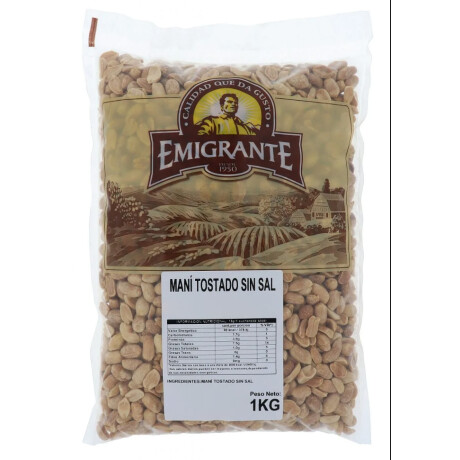 SNACK MANI PELADO TOST. EMIGRANTE 1K S/SAL SNACK MANI PELADO TOST. EMIGRANTE 1K S/SAL