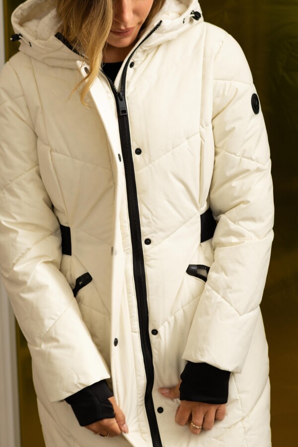 Campera Abrigo Capucha CRUDO