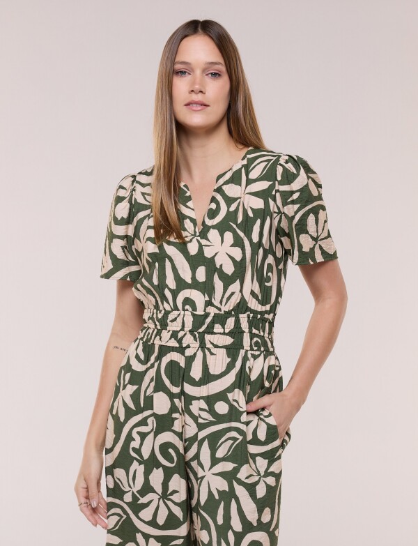 Enterito Crop Printed OLIVA/MULTI