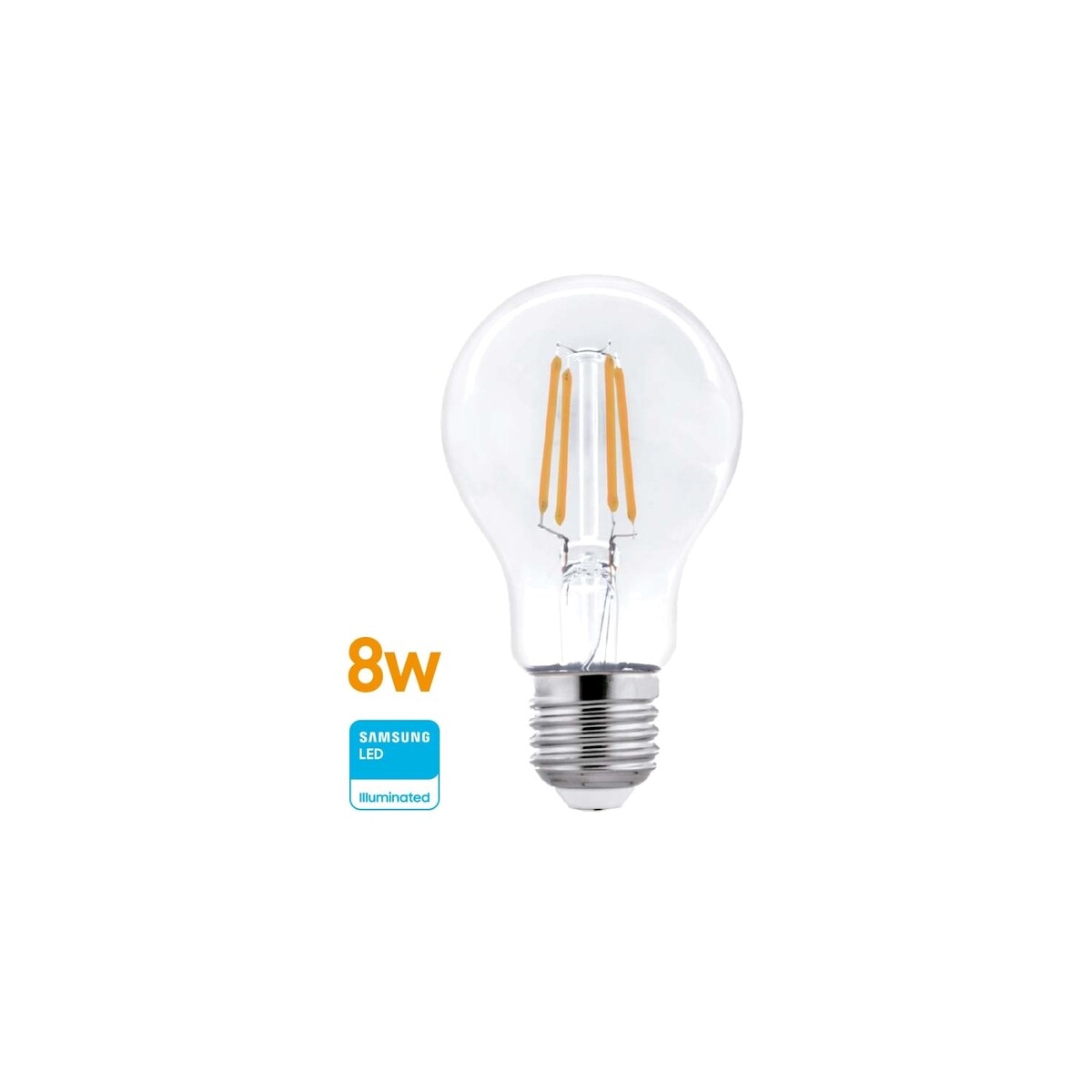 Lampara Led filamento 8w e27 Calido Wellmax 