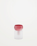 Jarrón Kelse de vidrio transparente y rosa 19 cm Jarrón Kelse de vidrio transparente y rosa 19 cm