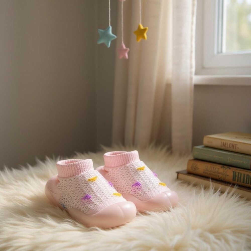 Zapato Wakids Rosa corazones MESHpastel Zapato Wakids Rosa corazones MESHpastel