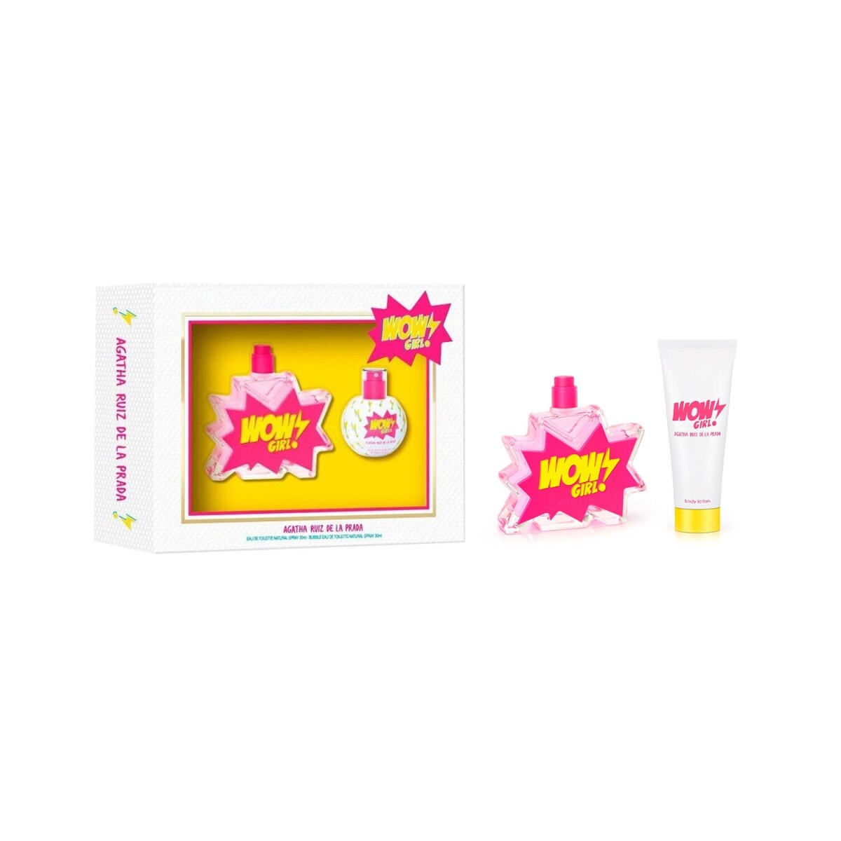 Set perfume Agatha Ruiz De La Prada Wow Girl! EDT 50ml + Body Lotion Original 