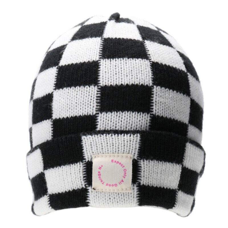 Gorro N+ Tejido Negro - Blanco