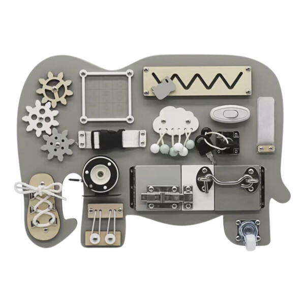 TABLERO DE MADERA SENSORIAL ELEFANTE TABLERO DE MADERA SENSORIAL ELEFANTE