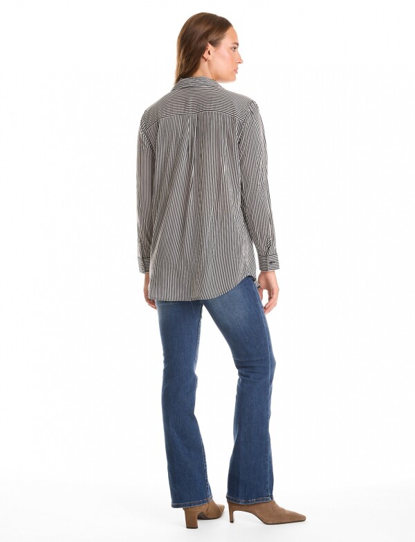 Camisa Lineas NEGRO/BLANCO