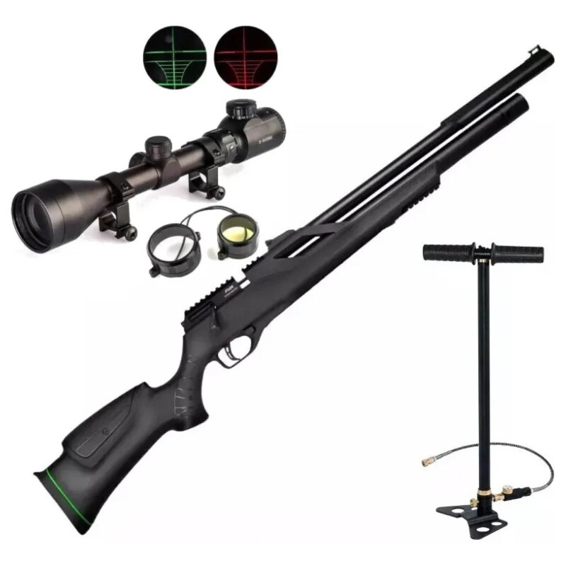 Combo Rifle Chumbera Pcp T-rex 5,5mm + Inflador + Mira 3-9x40 Combo Rifle Chumbera Pcp T-rex 5,5mm + Inflador + Mira 3-9x40
