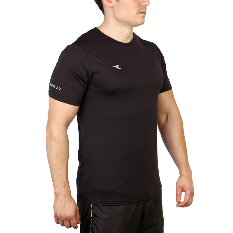 Remera Deportiva Hombre Diadora Negro