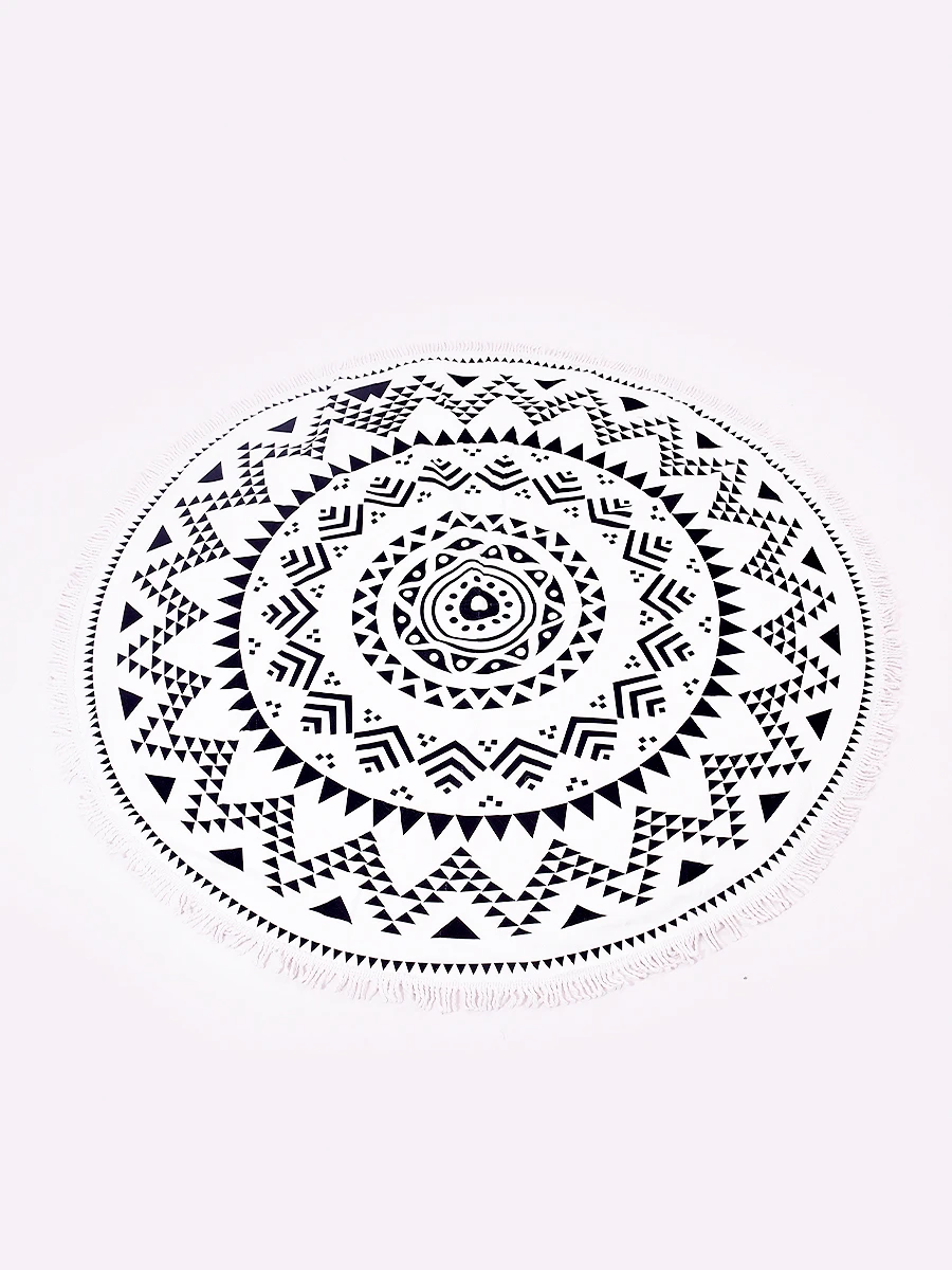 TOALLA REDONDA MICROFIBRA - BLANCO 