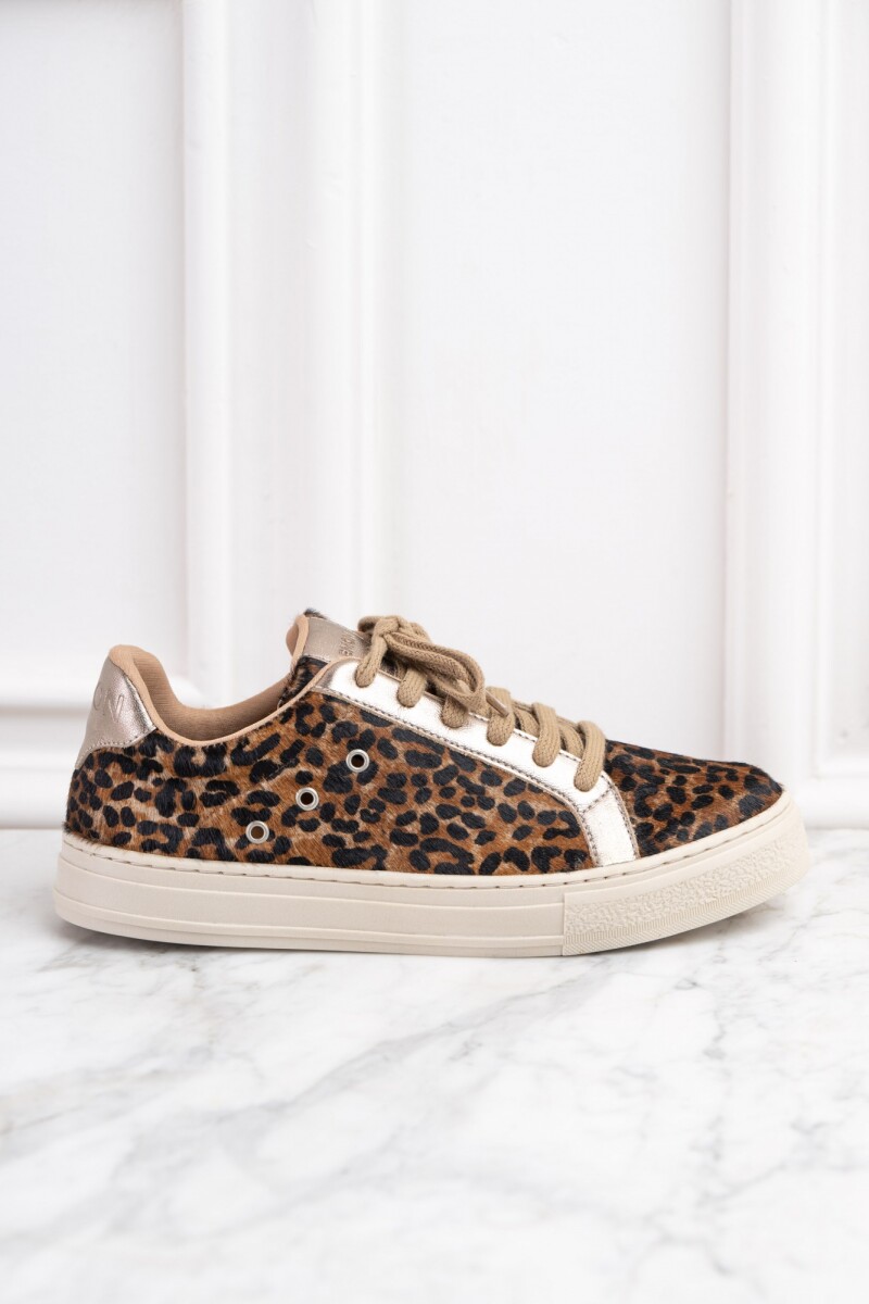 Zapatilla Animal Print - Marron 