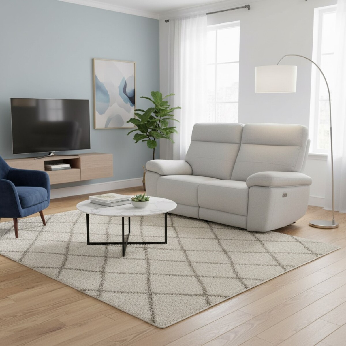 SOFA RECLINER ELECTRICO 2 CUERPOS GRIS 2517 