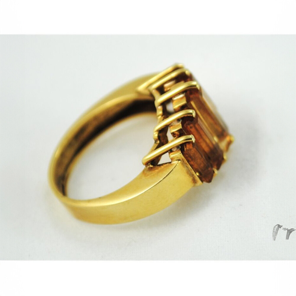 Anillo Oro 18K Y Topacios Anillo Oro 18K Y Topacios