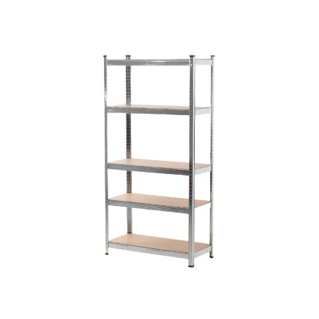 Estanteria Metálica con 5 Estantes Madera MDF 180x90x40cm Gris