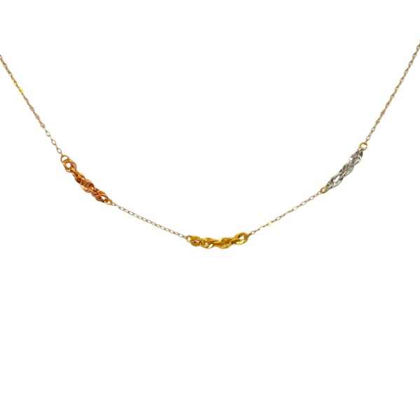 Conjunto Entrelazado-Oro bajo-Sin piedra-CJ8041 Sinpiedra