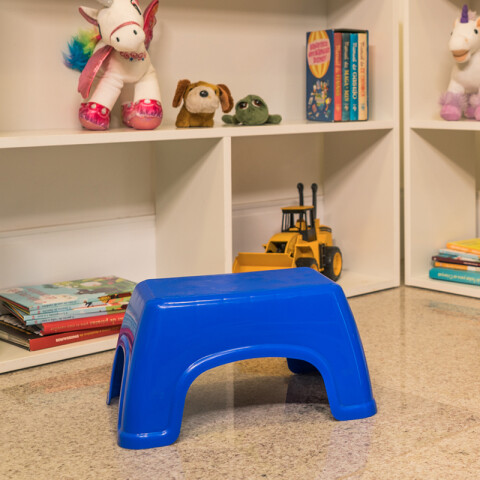 Banqueta infantil en ppl azul "CATTY" -TRAMONTINA TD0004