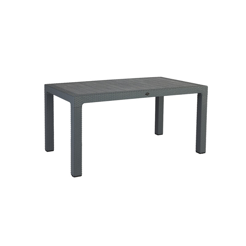 Juego de jardín 6 sillas con apoya brazo + mesa GRIS