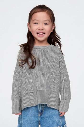 Buzo Cuello Redondo Toddler Niña Silver Lurex