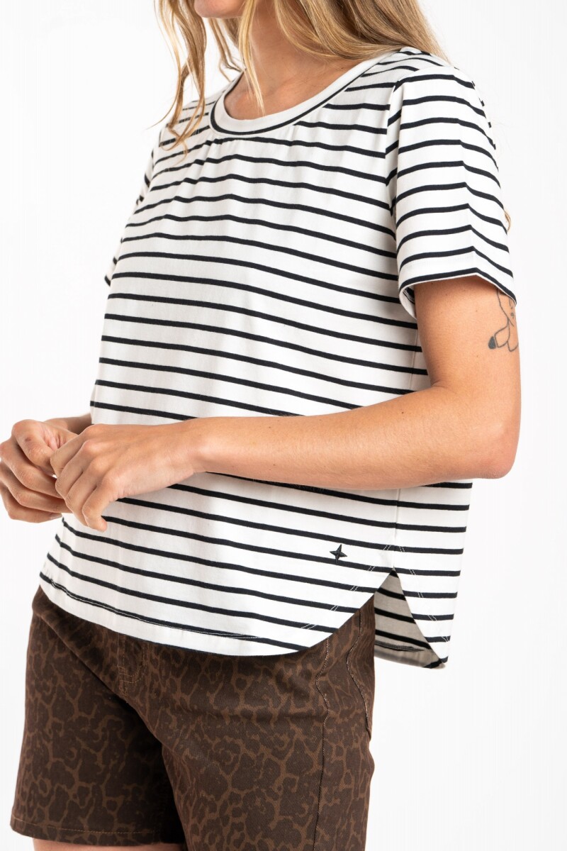 Remera Algodón A Rayas Nacar