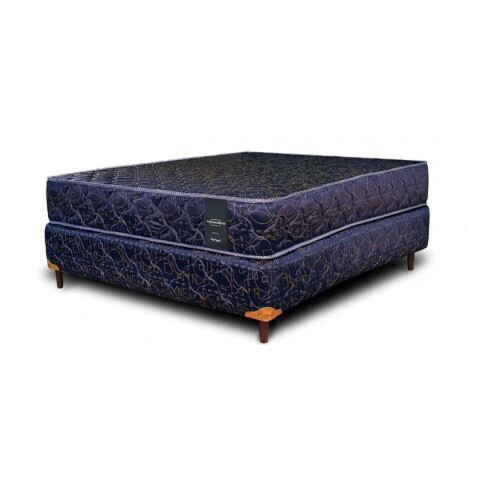 Sommier Paraná Convencional 100 x 190 cm Azul (Base + Colchón)