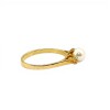 Anillo Solitario-Oro bajo-Perla española y Zirconia-AN8170 conperla