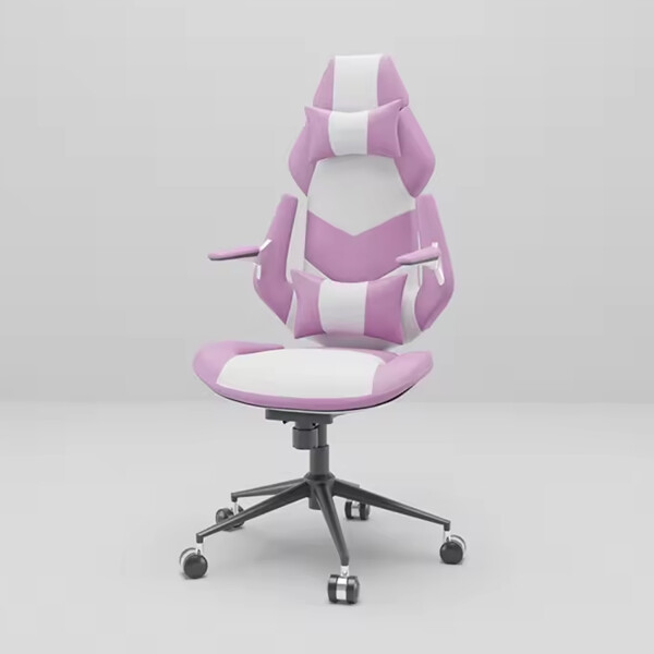 Silla De Oficina Reclinable Con Apoya Brazos (violeta/blanco) SILLA GAMER PL VIOLETA/BLANCO