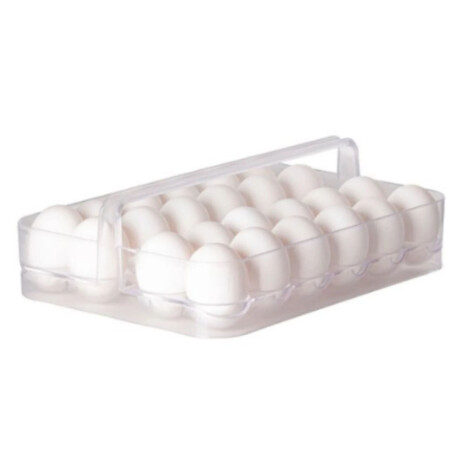 Organizador 24 Huevos Huevera c/Asa Diamond Heladera Cocina Transparente