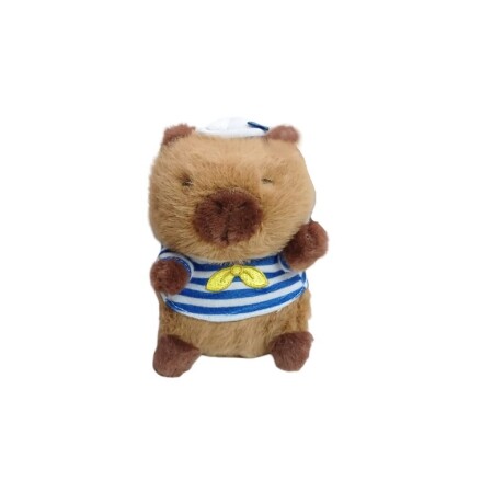 Peluche capibara con ropa azul