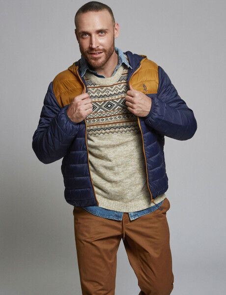Campera combinada mostaza