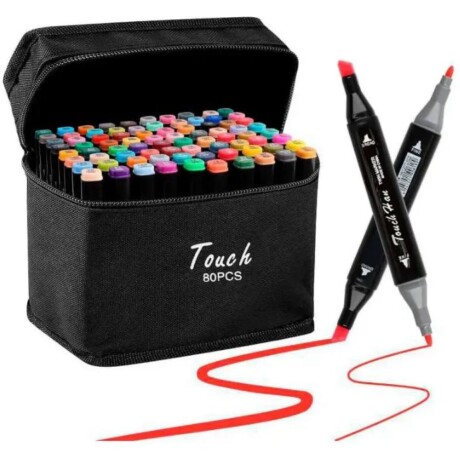 Set De 80 Marcadores Resaltadores Con Doble Punta + Estuche Set De 80 Marcadores Resaltadores Con Doble Punta + Estuche