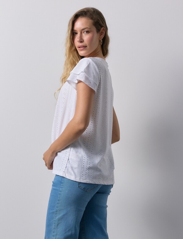 Blusa Pointelle BLANCO