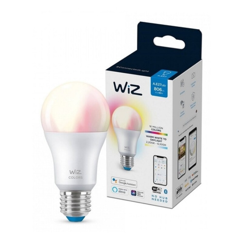 Pack 2 unidades lámparas LED WIZ Wifi RGB Color 9W E27 Pack 2 unidades lámparas LED WIZ Wifi RGB Color 9W E27