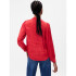 LS VNK TIE NECK TOP MODERN RED
