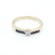 Anillo en oro 18k , brillante y zafiros Anillo en oro 18k , brillante y zafiros
