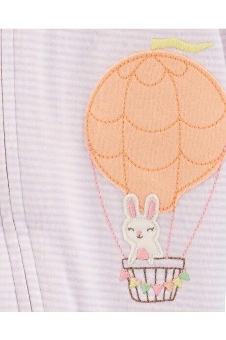 Pijama una pieza de algodón, estampa globo Sin color