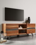 Mueble TV Uxia 160 x 65 cm de madera maciza de acacia Mueble TV Uxia 160 x 65 cm de madera maciza de acacia
