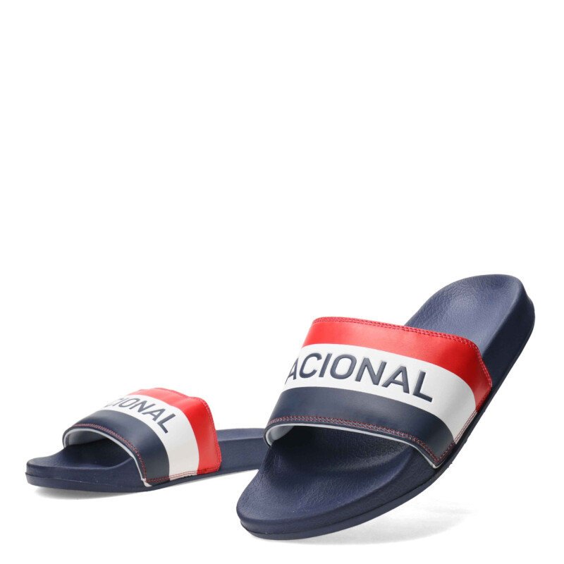 Chanclas de Hombre Nacional Azul - Blanco - Rojo