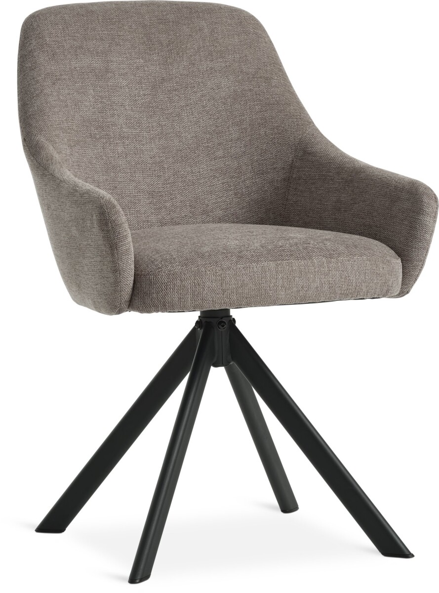 Silla de comedor ROSTRUP giratoria tela are/neg 