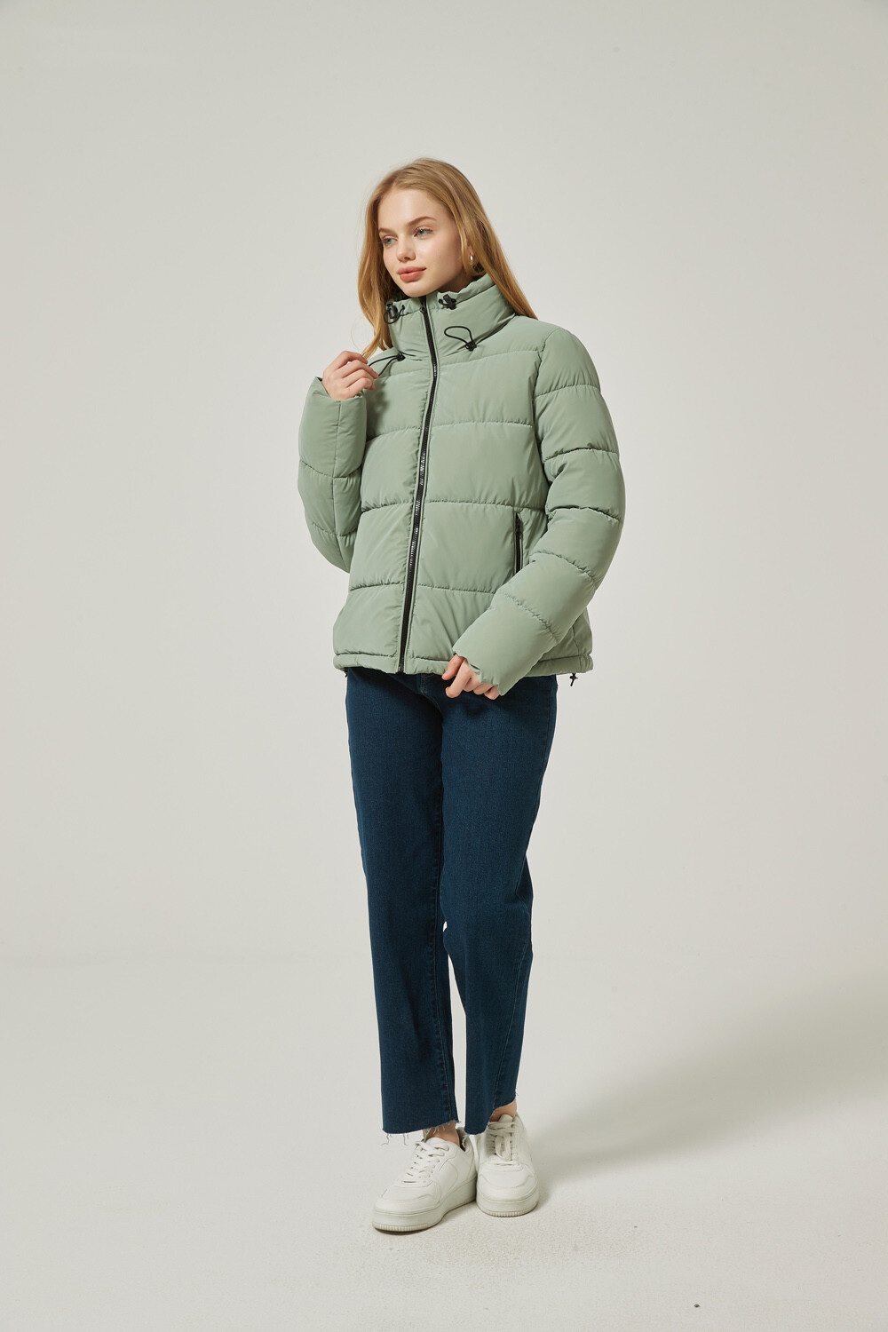 Campera Seris Verde Grisaceo