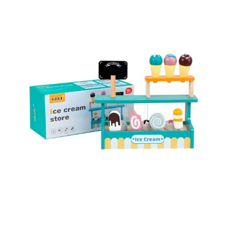 Juego De Heladeria En Madera Exhibidor de Helados Juego De Heladeria En Madera Exhibidor De Helados