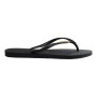 Sandalias Havaianas Slim Logo Metallic Mujer Negro/Dorado