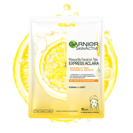 Mascarilla Facial Garnier Express Aclara Tissue Mask Mascarilla Facial Garnier Express Aclara Tissue Mask