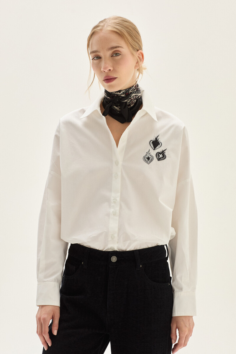 Camisa Hearts - Blanco 