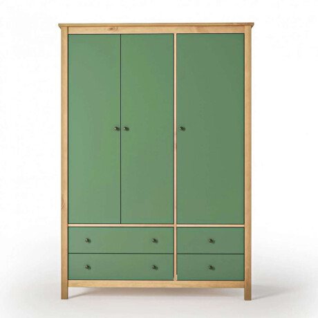 Ropero 3 Puertas 4 Cajones Mari Verde