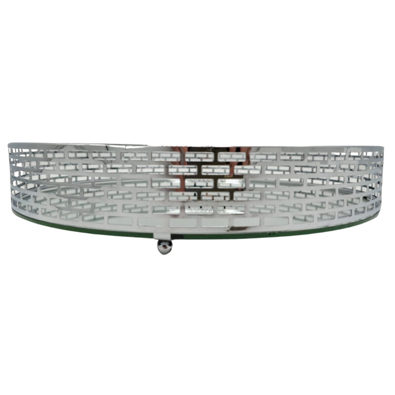 Bandeja Metalica 35CM Plateado C/ Espejo Bandeja Metalica 35CM Plateado C/ Espejo